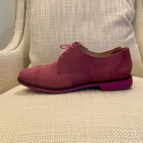 Cole Haan Oxford Gramercy Women's Size 8 Orchid Pink Cap Toe Lace Up /Spectator - Picture 6 of 14